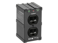 Eaton Tripp Lite Series Isobar Isobar 2-Outlet Surge Protector, Direct Plug-In, 1410 Joules, Diagnostic LEDs, Black Metal Housing