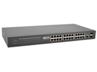 Eaton Tripp Lite series 24-Port Gigabit Ethernet Switch 10/100/1000Mbps, L2 Web-Smart Managed, 2 Dedicated Gigabit SFP Slots, 52 Gbps, Web Interface