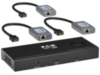 Eaton Tripp Lite Series DisplayPort to HDMI 3-Port Multi-Monitor Splitter/Extender Kit 8K/4K 60Hz DP 1.4 TAA
