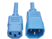 Tripp Lite 3ft Computer Power Extension Cord 10A 18 AWG C14 to C13 Blue 3'