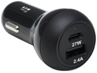 Tripp Lite USB Car Charger Dual-Port 39W Charging USB-C 27W, USB-A 12W