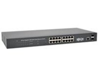 Tripp Lite 16-Port Gigabit Ethernet Switch 10/100/1000Mbps, L2 Web-Smart Managed, 2 Dedicated Gigabit SFP Slots, 36 Gbps, Web Interface