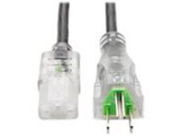 Tripp Lite 10ft Computer Power Cord Hospital Medical Cable 5-15P to C13 Clear 10A 18AWG 10'