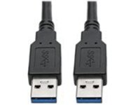Tripp Lite USB 3.0 SuperSpeed A/A Cable for Tripp Lite USB 3.0 All-in-One Keystone/Panel Mount Couplers (M/M), Black, 6 ft.