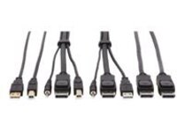 Eaton Tripp Lite Series DisplayPort KVM Cable Kit 4K USB 3.5mm 3xM/3xM USB MM DP MM 6ft