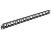 Tripp Lite 24-Port 1U Rack-Mount Shielded Blank Keystone/Multimedia Patch Panel, RJ45 Ethernet, USB, HDMI, Cat5e/6