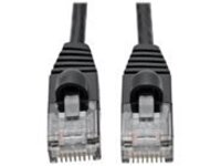 Tripp Lite Cat6a 10G Snagless Molded Slim UTP Network Patch Cable (RJ45 M/M), Black, 1 ft.