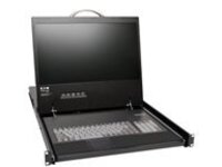 Tripp Lite 16-Port IP Rack Console Cat5 KVM Switch 19" LCD 1+1 User 1URM