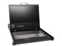 Tripp Lite 8-Port IP Rack Console Cat5 KVM Switch 19" LCD 1+1 User 1URM TAA