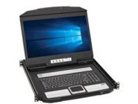 Eaton Tripp Lite Series KVM Console KVM Switch Short-Depth Rackmount w 18.5in LCD 1URM