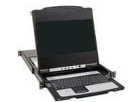 Eaton Tripp Lite Series DisplayPort IP KVM Console Switch 8-Port 17in LCD Dual Rail 1URM