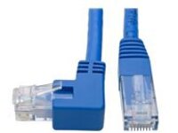 Eaton Tripp Lite Series Left-Angle Cat6 Gigabit Molded UTP Ethernet Cable (RJ45 Left-Angle M to RJ45 M), Blue, 1 ft. (0.31 m)