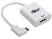 Eaton Tripp Lite Series Right-Angle USB C to HDMI 4K Adapter Cable USB-C M/F White 6in 5 Gbps