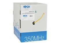 Tripp Lite Cat5e 350 MHz Bulk Solid-Core PVC Cable, Yellow, 1000 ft