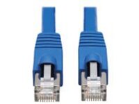 Tripp Lite Cat6a 10G-Certified Snagless F/UTP Network Patch Cable (RJ45 M/M), PoE, CMR-LP, Blue, 3 ft.