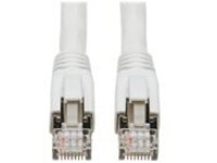 Eaton Tripp Lite Series Cat8 25G/40G Certified Snagless Shielded S/FTP Ethernet Cable (RJ45 M/M), PoE, White, 15 ft. (4.57 m)