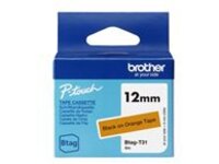 Brother BTAG-T31 - Black on orange