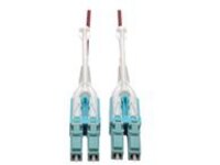 Eaton Tripp Lite Series 10G Duplex Multimode 50/125 OM4 LSZH Fiber Optic Cable (LC/LC), Push/Pull Tabs, Magenta, 2 m