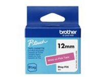 Brother BTAG-P35 - White on pink