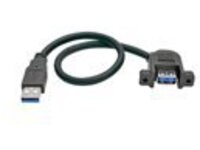 Tripp Lite 1ft USB 3.0 Superspeed Panel Mount Type-A Extension Cable M/F 1'