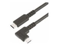 StarTech 1.6ft (50cm) Rugged Right Angle USB-C Cable, USB 3.2 Gen 2 (10 Gbps), USB C to C Data Transfer Cable, 4K 60Hz DP Alt Mode, 100W Power Delivery