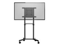 Startech Mobile TV Cart, Portable Rolling TV Stand for 37-70" VESA Display (154lb/70kg), with Shelf & Storage Compartment, Rotate/Tilt Display, Universal TV Mount on Casters/Wheels