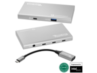 Plugable - Hub - 3 x Thunderbolt 4 + 1 x USB 3.2 Gen 2