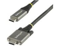 StarTech 3ft 1m Side Screw Locking USB C Cable 10Gbps, USB 3.1/3.2 Gen 2 Type-C Cable, 100W (5A) Power Delivery Charging, DP Alt Mode, Dual Screw Lock, USB-C to C Cord, Charge/Sync