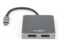 Usb-C To Dual Displayport 4K60h Multi-Monitor Adapter Alumin