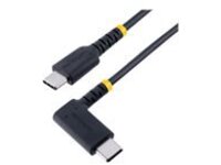 StarTech 6in (15cm) USB C Charging Cable Right Angle, 60W PD 3A, Heavy Duty Fast Charge USB-C Cable, USB 2.0 Type-C, Durable and Rugged Aramid Fiber, S20/iPad/Pixel