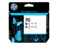 HP 70 - Blue, green - printhead