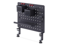 Startech Clamp-On Pegboard with Accessories, 16.5 x 12.5in (42 x 32cm), Steel Pegboard, Desktop Storage Organizer, Desk Mount Peg Board, Black