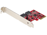 Startech SATA PCIe Card, 2 Port PCIe SATA Expansion card, 6Gbps SATA Card, Full/Low Profile, PCI Express to SATA Adapter, ASM1062R SATA RAID Controller Card