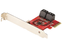 Startech SATA PCIe Card, 4 Port PCIe SATA Expansion card, 6Gbps SATA Card, Low/Full Profile, SATA Stacked Connectors, ASM1164 Non-Raid SATA Controller Card