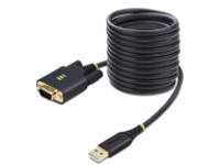 StarTech 10ft (3m) USB to Serial Adapter Cable, Interchangeable DB9 Screws/Nuts, COM Retention, USB-A to DB9 RS232, FTDI IC, Level-4 ESD Protection, Windows/macOS/ChromeOS/Linux
