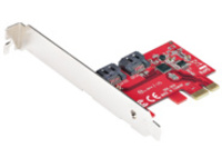 Startech SATA PCIe Card, 2 Port PCIe SATA Expansion card, 6Gbps SATA Card, Full/Low Profile, PCI Express to SATA Adapter, ASM1061 Non-Raid SATA Controller Card
