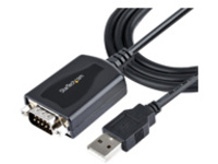 Startech 3ft (1m) USB to Serial Cable with COM Port Retention, DB9 Male RS232 to USB Converter, Straight Through USB to Serial Adapter for PLC/Printer/Scanner