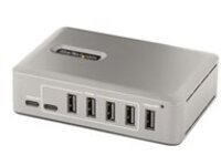 Startech 10-Port USB-C Hub, 8x USB-A + 2x USB-C, Self-Powered w/ 65W Power Supply, USB 3.1 10Gbps Hub w/ BC1.2 Charging, Desktop/Laptop USB Hub with 3ft Locking USB-IF Certified Cable