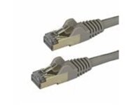 Startech 1.5m CAT6A Ethernet Cable, 10 Gigabit Shielded Snagless RJ45 100W PoE Patch Cord, CAT 6A 10GbE STP Network Cable w/Strain Relief, Grey, UL Certified Wiring/TIA