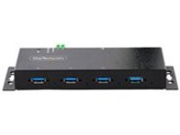 Startech 4-Port Industrial USB 3.0 5Gbps Hub, Rugged USB Hub w/15kV Air/8kV Contact ESD and Surge Protection, DIN/Wall/Desk Mountable USB-A Hub, USB Expansion Hub with Locking Ports