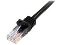 StarTech.com 15 ft Black Cat5e / Cat 5 Snagless Patch Cable 15ft