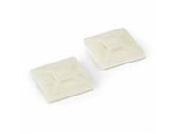 Startech 100 Pack Cable Tie Mounts with Adhesive Tape for 0.18 in. (4.6 mm) Wide Ties, Nylon/Plastic Zip Tie Mounts, Electrical/Network Cable Wrap Mounts / 94V-2 Fire & UL Rated TAA