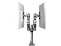 Startech Desk Mount Dual Monitor Arm, Premium Articulating Monitor Arm, up to 27" VESA Mount Displays, Height Adjustable Monitor Mount, Rotating/Swivel/Tilt, Desk Clamp/Grommet, Silver