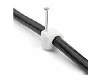 Startech 100 Pack Large Cable Clips with Nail, Reusable, Nail-in Clamps, Wire Holding Clips, CAT6 Ethernet Cord/AV/Coax Cable Fasteners, Brick/Drywall Mounting Cable Tacks, White, TAA