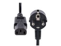 StarTech 1m (3ft) Computer Power Cord, 18AWG, EU Schuko to C13 Power Cord, 10A 250V, Black Replacement AC Cord, TV/Monitor Power Cable, Schuko CEE 7/7 to IEC 60320 C13 Power Cord