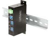 Startech 4-Port Managed USB Hub with 4x USB-A, Heavy Duty with Metal Industrial Housing, ESD & Surge Protection, Wall/Desk/Din-Rail Mountable, USB 3.0/3.1/3.2 Gen 1 5Gbps