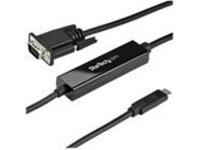 StarTech.com 3ft (1m) USB C to VGA Cable, 1920x1200/1080p USB Type C to VGA Video Active Adapter Cable, Thunderbolt 3 Compatible, Laptop to VGA Monitor/Projector, DP Alt Mode HBR2 Cable