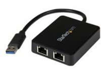Startech USB 3.0 to Dual Port Gigabit Ethernet Adapter w/ USB Port