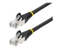 Startech 5ft LSZH CAT6a Ethernet Cable, Black, 10 Gigabit Snagless RJ45 100W PoE Patch Cord, CAT 6A 10GbE 27AWG S/FTP Network Cable w/Strain Relief, ETL