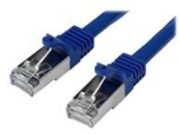 StarTech.com 1m CAT6 Ethernet Cable, 10 Gigabit Shielded Snagless RJ45 100W PoE Patch Cord, CAT 6 10GbE SFTP Network Cable w/Strain Relief, Blue, Fluke Tested/Wiring is UL Certified/TIA